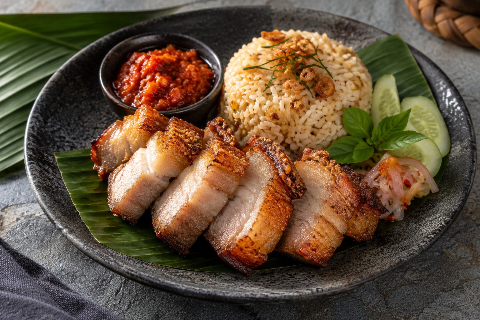 음식 연출 이미지 · 실제 식당 사진 아님